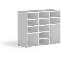Vicco schoenenkast Lysander, Wit, 78.6 x 65.5 cm Met 12 open vakken