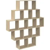 vidaXL Wandplank Sonoma Eiken 120 x 20 x 136 cm Bewerkt hout