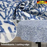 ANRO Tafelkleed Koraal Blauw Ovaal 200x140cm Rechte rand Afwasbaar Waterafstotend Binnen & Buiten