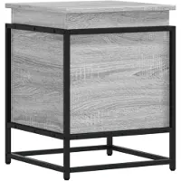 vidaXL Opbergbox met deksel, grijs Sonoma, 40x40x51,5 cm