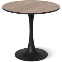 Vicco Eettafel Carl, Walnoot/Zwart, 80 x 80 cm