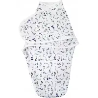 Motherhood Moederschap Baby Inbakerdoek - Blauwe Bladeren - 100% Katoen