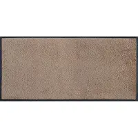 Famanu – Wasbare deurmat, taupe, 35 x 75 cm, voor binnen en buiten, onderhoudsvriendelijk