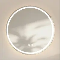 STILVORA Badspiegel – Rond 80 cm – Dimbare Verlichting Met 3 Lichtkleuren – Glas – Zilver – Wandmontage Met Anti Condens