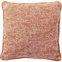 Dutch decor CASPER - kussenhoes 45x45 cm - gerecycled - gemêleerd - Potters Clay - oranje, wit - met rits - zonder binnenkussen