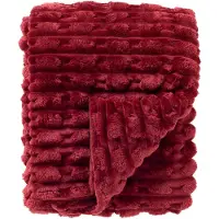 Dutch decor - LUCAS - plaid 150x200 cm - gerecycled - bontlook - Merlot - rood