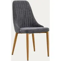 Homla Chair - ARVELLO - grey with natural legs - 46.5x58x88 cm - 779381