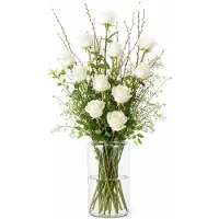 DK Design Bloemenvaas Basic - eco - transparant glas - D18 x H30 cm - decoratie vaas