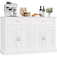 Happiq Keukenkast – Voor keuken en woonkamer – Met 4 deuren en 1 lade voor opbergruimte – Wit MDF 78x40x181,5 cm