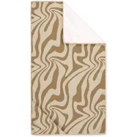 Byrklund Strandlaken Sunset Swirl - 90x180 - 88% Gerecycled Polyester (GRS) / 12% Polyamide - Zand
