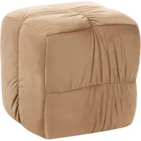 Beliani TURLEY - Poef - Taupe - Fluweel