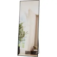 SP Passpiegel - Gehard veiligheidsglas - Spiegel van volledige lengte - Zwart - 161cm x 52cm x 1cm