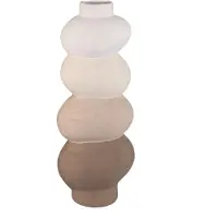 Ptmd Norian Light Brown Ceramic Bulby Vase Earthy L