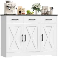 Happiq Keukenkast met LED & Stopcontact – Voor Keuken en Eetkamer – Met Wijnrek, Lade en Opbergruimte – 100x39x180 cm