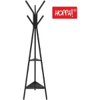 Hoppa! Kapstok Boomvormig - Zwart - Metaal | 49.5 x 49.5 x 179 cm (B x D x H)