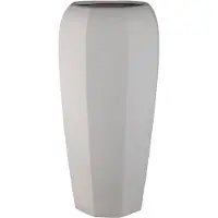 Ptmd Myrick Cream Ceramic Pot Octagon Shape XL