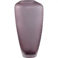 Ptmd Zalia Pink Oval Glass Handcut Striped Vase High
