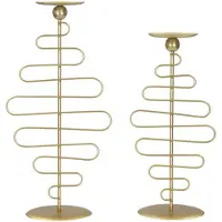 Mauro Ferretti Kandelaar Alid Candle Holder Set 2 Pcs 20×16×43 cm