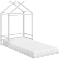 VitaliSpa vloerbed Roofy, Wit, 90x200 met matras