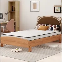 STILVORA Binnenveringmatras 90x200 cm – Ergonomische H3 Ondersteuning Voor Rug, Buik En Zijslapers – Gerolde Matras – 10 cm – Wit