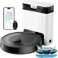 Lefant M2S PRO - Robotstofzuiger met dweilfunctie en automatisch leegstation - 10.000 Pa zuigkracht - Technologie tegen haarverstrengeling - LiDAR-navigatie
