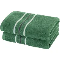 MOODIT Handdoek Empress - Emerald Green - set (2 st.) - 50 x 100 cm - Katoen