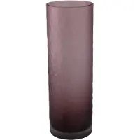 Ptmd Paulene Light Pink Glass Vase Handcut Straight L
