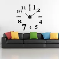 Unyqoos Moderne grote wandklok met 3D-effect en acryl afwerking voor thuis en kantoor