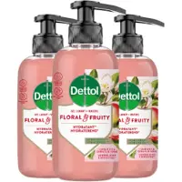 Dettol Handzeep - Antibacterieel - Floral & Fruity - Vlinderbloesem & Appelextract - 300ml x3