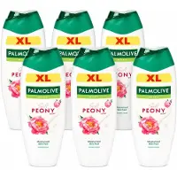 Palmolive Milks Soft Peony Douchecrème XL – 6 x 750 ml – Verzorgende Douchegel – Voordeelverpakking