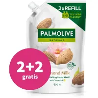 Palmolive 2+2 Gratis: Handzeep Navulling Doypack Naturals Almond Milk 500 Ml