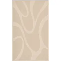 Funnies Strandlaken XXL 100x200 cm - Waves Cream - 500 gram/m2 Dik - Strandhanddoek Volwassenen - Sneldrogend en Zacht Katoen - Luxe Badlaken - Badhanddoek - Velours