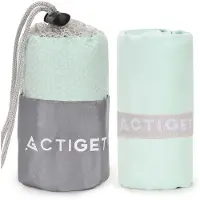 Springos Actiget Strandlaken | Badlaken | Sneldrogend | Strandhanddoek | Microvezel | 80 x 40 cm | Mint