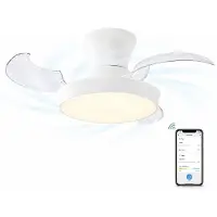 Evolar Smart Plafondventilator met Verlichting en WiFi - 71 cm - Stille Plafondlamp met Ventilator - Dimbaar Warm Wit Licht (LED) - EVO-CF3050WWW