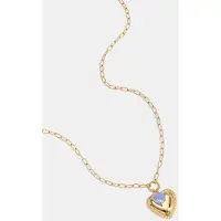 Yehwang Ketting met kettinghanger hart en kraal aan ring