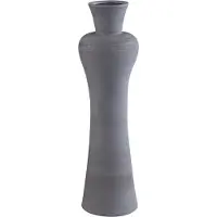 Ptmd Marla Dark Grey Ceramic Vase Round Small Neck L