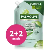 Palmolive 2+2 gratis: Handzeep Navulling Doypack Hygiene Plus Sensitive Antibacteriële 500 ml