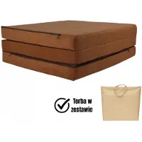 Galeriatrend Opvouwbaar Kampeermatras 195x60x9cm - Bruin, comfortabel en compact