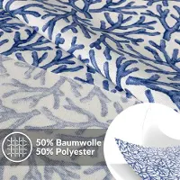 ANRO Tafelkleed Koraal Blauw Ovaal 240x140cm Met sierband Afwasbaar Waterafstotend Binnen & Buiten