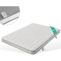 HAUSS SPOLE Matras 140x200cm Met matras - 7 Zones Pocketvering Met Koudschuim - H3 Ergonomische Ondersteuning En Bewegingsisolatie - Polyester - Wit