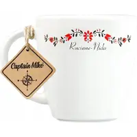 Captain Mike Porseleinen Mok met Mazurische Bloemendessin - 295 ml