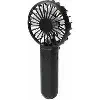 Trendoz Typhoon Mini handventilator - zwart - 8 x 17 cm - verkoeling in zomer - 3 snelheden - USB en met c-laadkabel