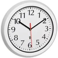 Unyqoos Weerbestendige wandklok met radiografische tijdsweergave voor buitengebruik, wit, 30 cm