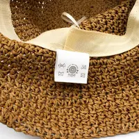 AW Gifts Nomad Sari Floppy Straw Sun Hat - Natural Coffee