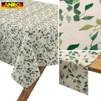 ANRO Tafelkleed Ranken Groen 240x140cm Rechte rand Afwasbaar Waterafstotend Binnen & Buiten