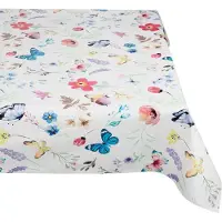 ANRO Tafelkleed Vlinders Meerkleurig Ovaal 260x140cm Rechte rand Afwasbaar Waterafstotend