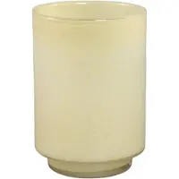 Ptmd Hervy Cream Glass Vase Round Straight On Foot M