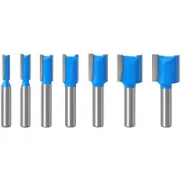 LONGZIMING -Freesbit set - 7 delig - Hardmetaal - Dubbelzijdig - 8mm Schacht - 6-20mm - Houtbewerking - sleuffreesset voor houtbewerking