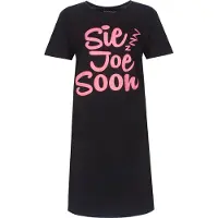 Temptation Dames Big Shirt - Korte Mouwen - Zwart - Maat L