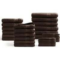 DoubleDry Handdoeken 30-delig set - Hotel kwaliteit 500 g/m2 - Chocoladebruin